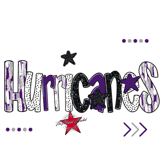 Hurricanes Brushstroke Alpha w Arrows-Purple