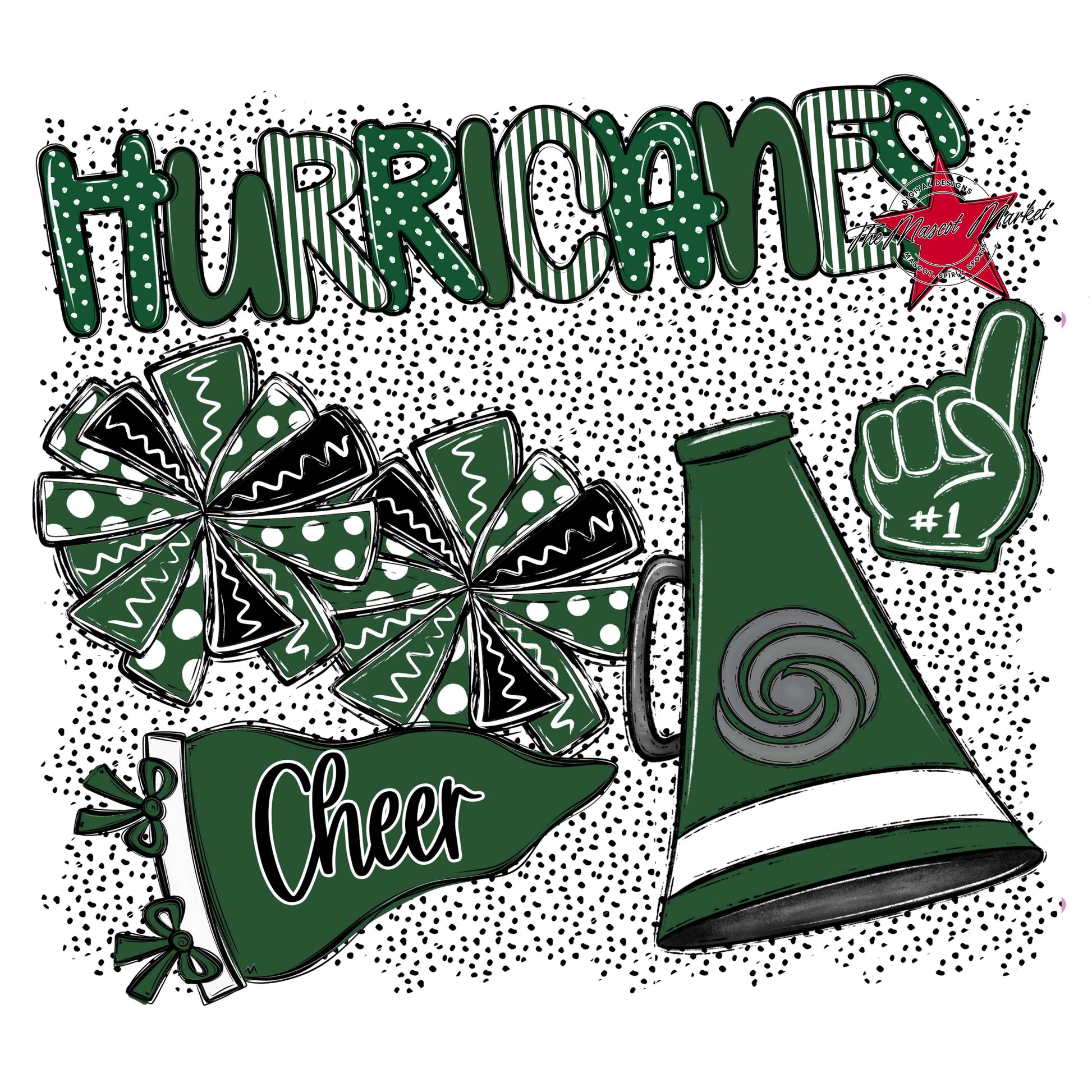 Hurricanes Cheer Spirit-Green