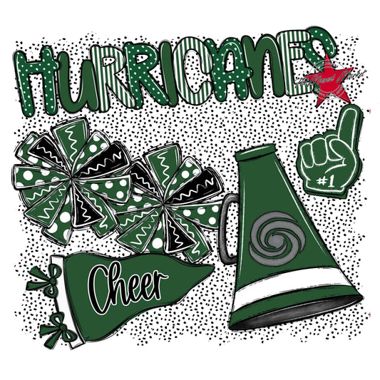 Hurricanes Cheer Spirit-Green