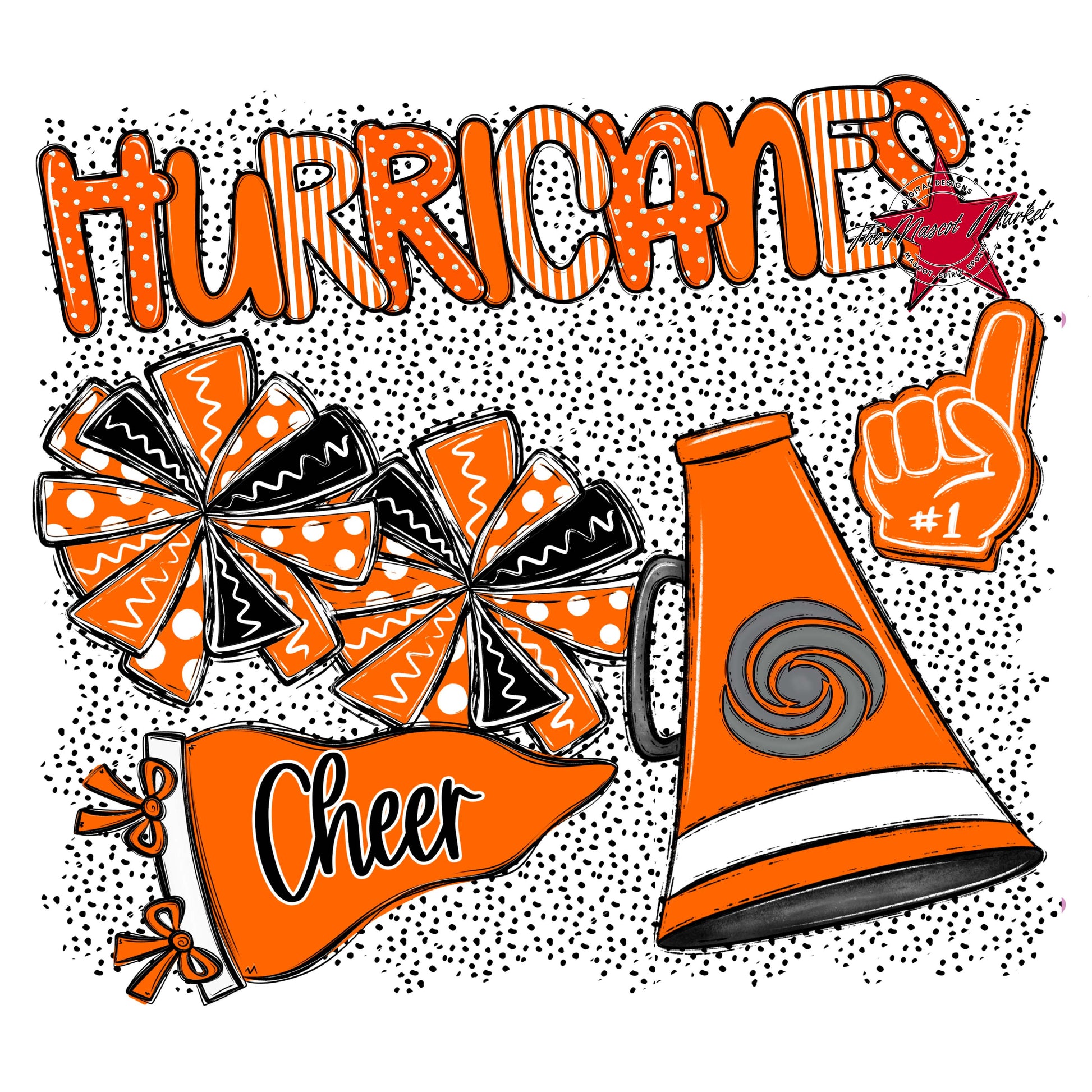 Hurricanes Cheer Spirit-Orange