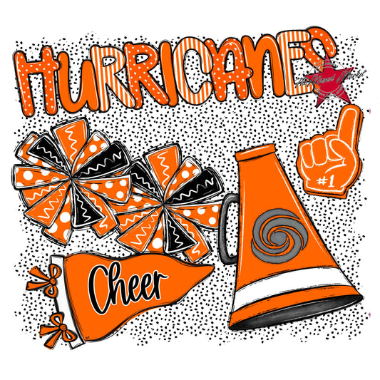 Hurricanes Cheer Spirit-Orange