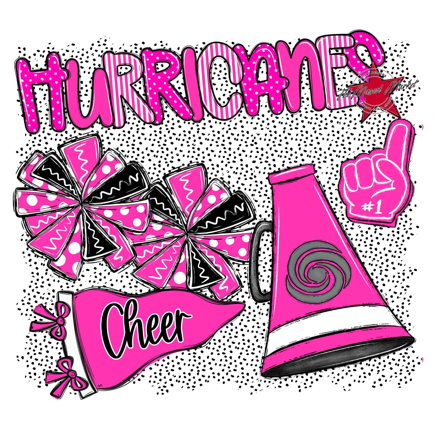 Hurricanes Cheer Spirit-Pink