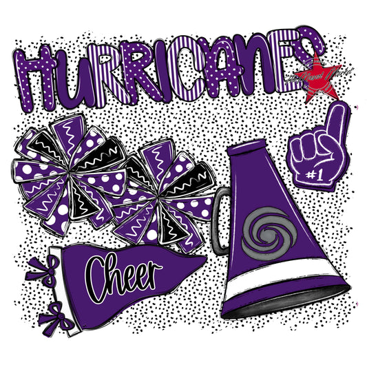 Hurricanes Cheer Spirit-Purple