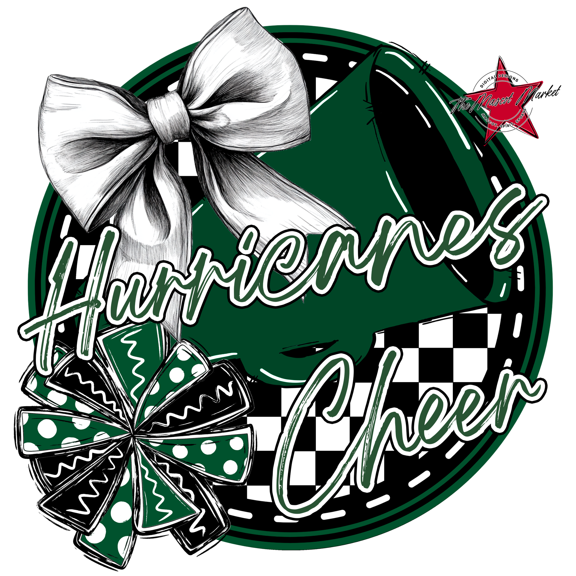 Hurricanes Circle Cheer Design-Green