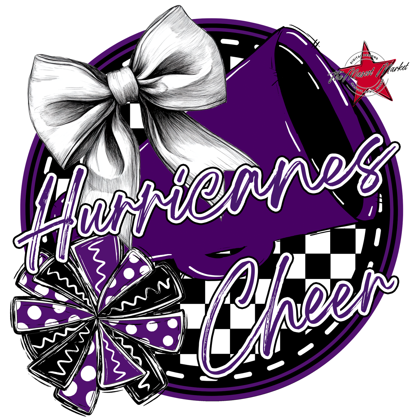 Hurricanes Circle Cheer Design-Purple