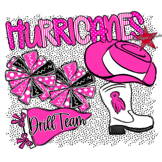 Hurricanes Drillteam Spirit-Pink