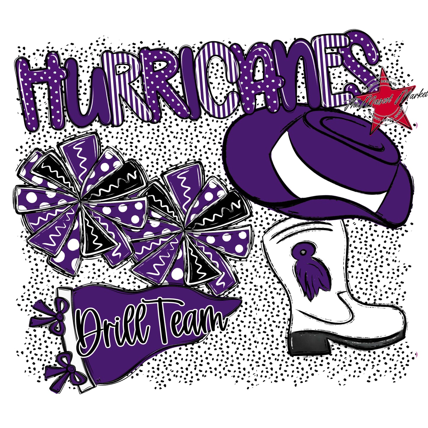 Hurricanes Drillteam Spirit-Purple