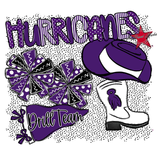 Hurricanes Drillteam Spirit-Purple
