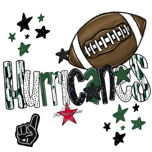 Hurricanes Football Scrape-Green