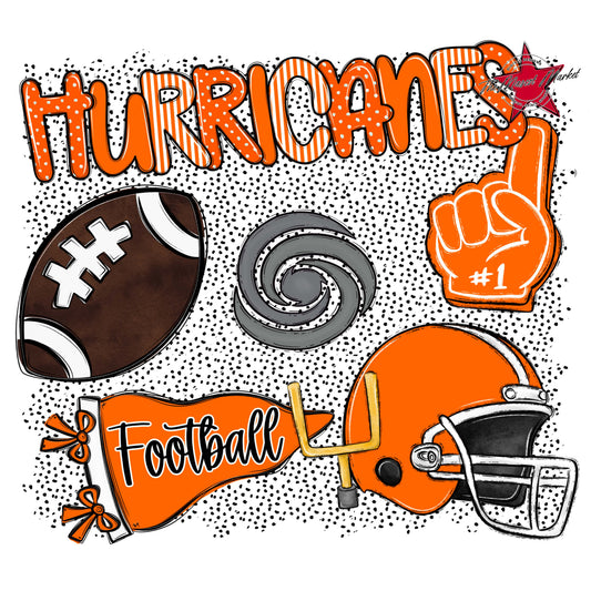 Hurricanes Football Spirit-Orange