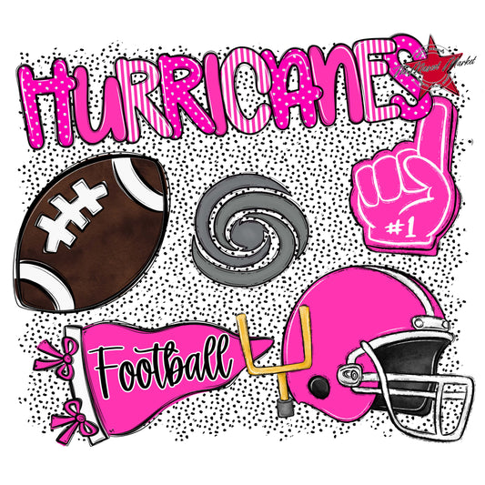 Hurricanes Football Spirit-Pink