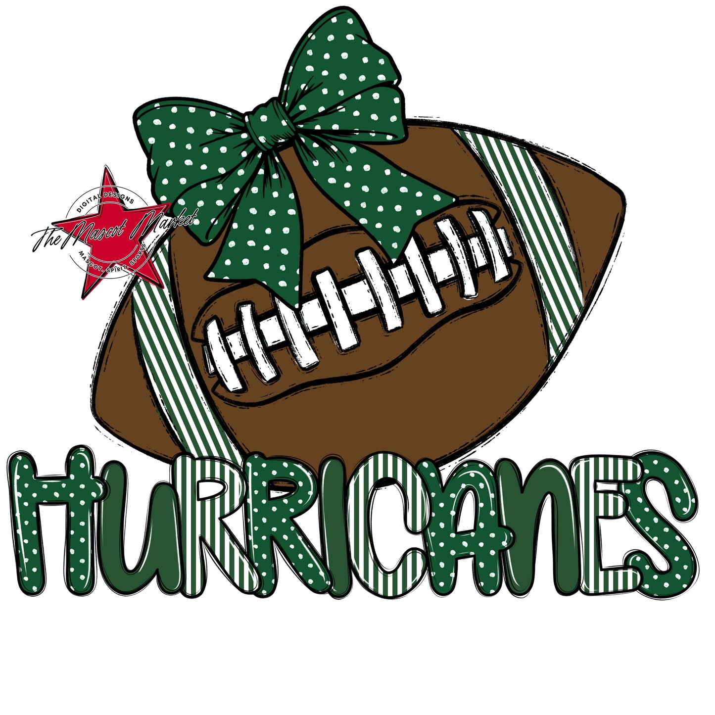 Hurricanes Football Spirit Design-Green
