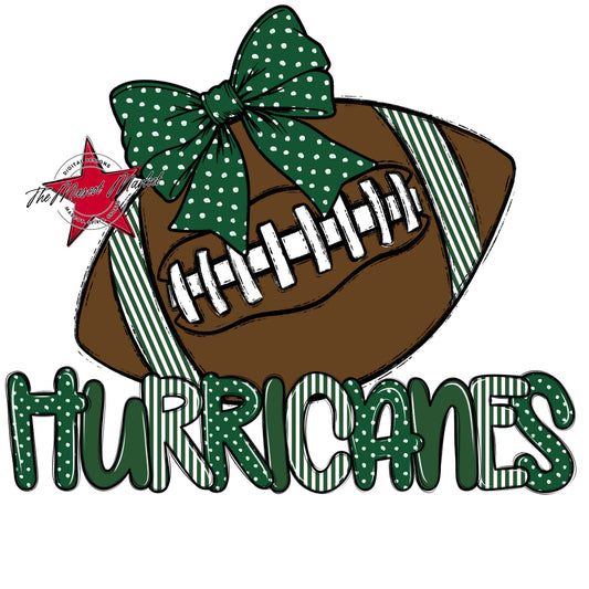 Hurricanes Football Spirit Design-Green