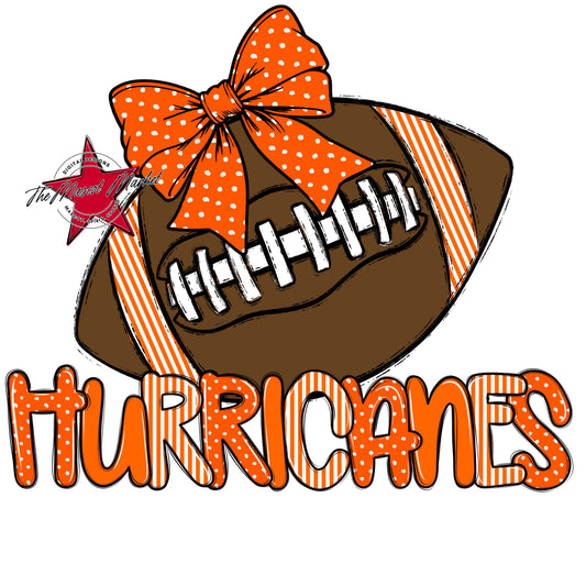 Hurricanes Football Spirit Design-Orange
