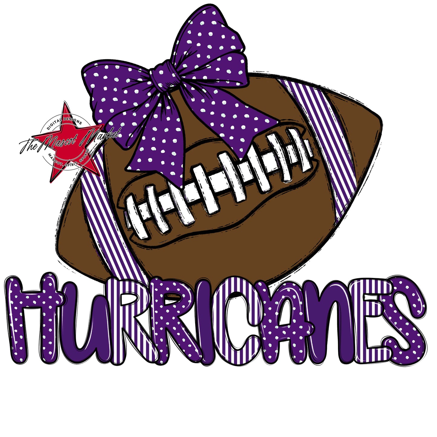 Hurricanes Football Spirit Design-Purple