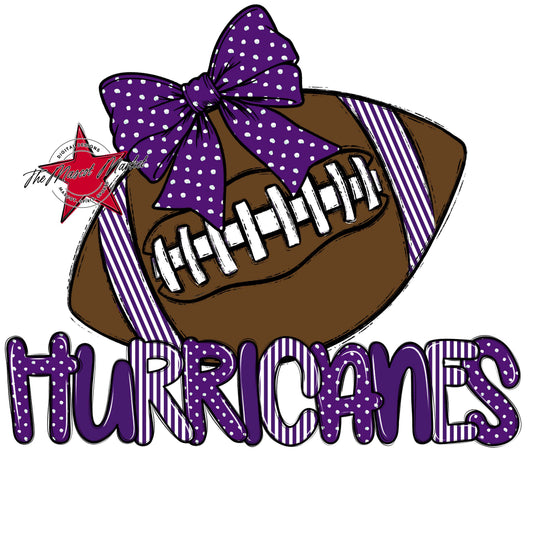 Hurricanes Football Spirit Design-Purple