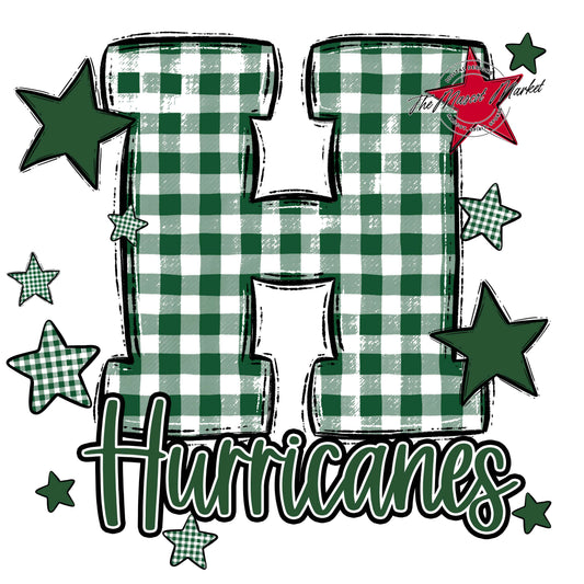 Hurricanes Plaid Star Design-Green