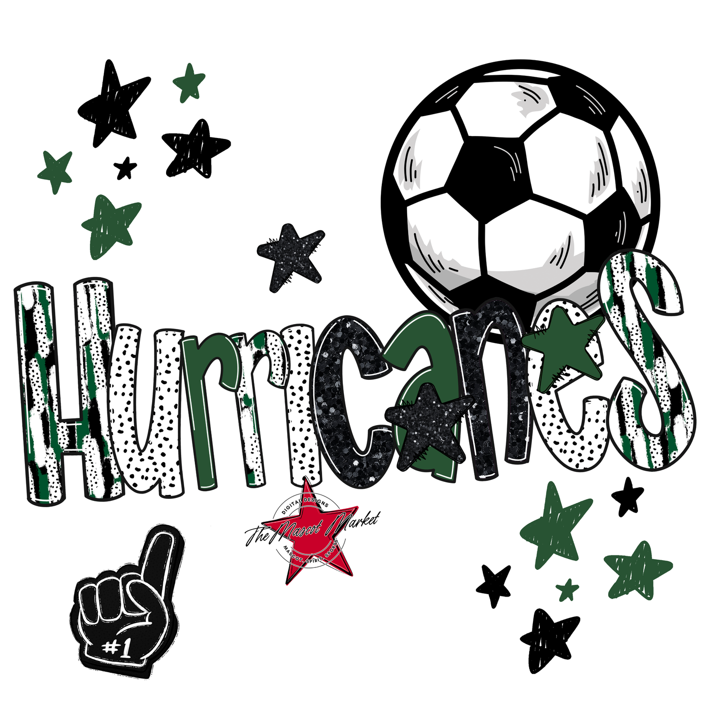 Hurricanes Soccer Scrape-Green