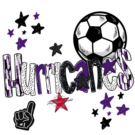 Hurricanes Soccer Scrape-Purple