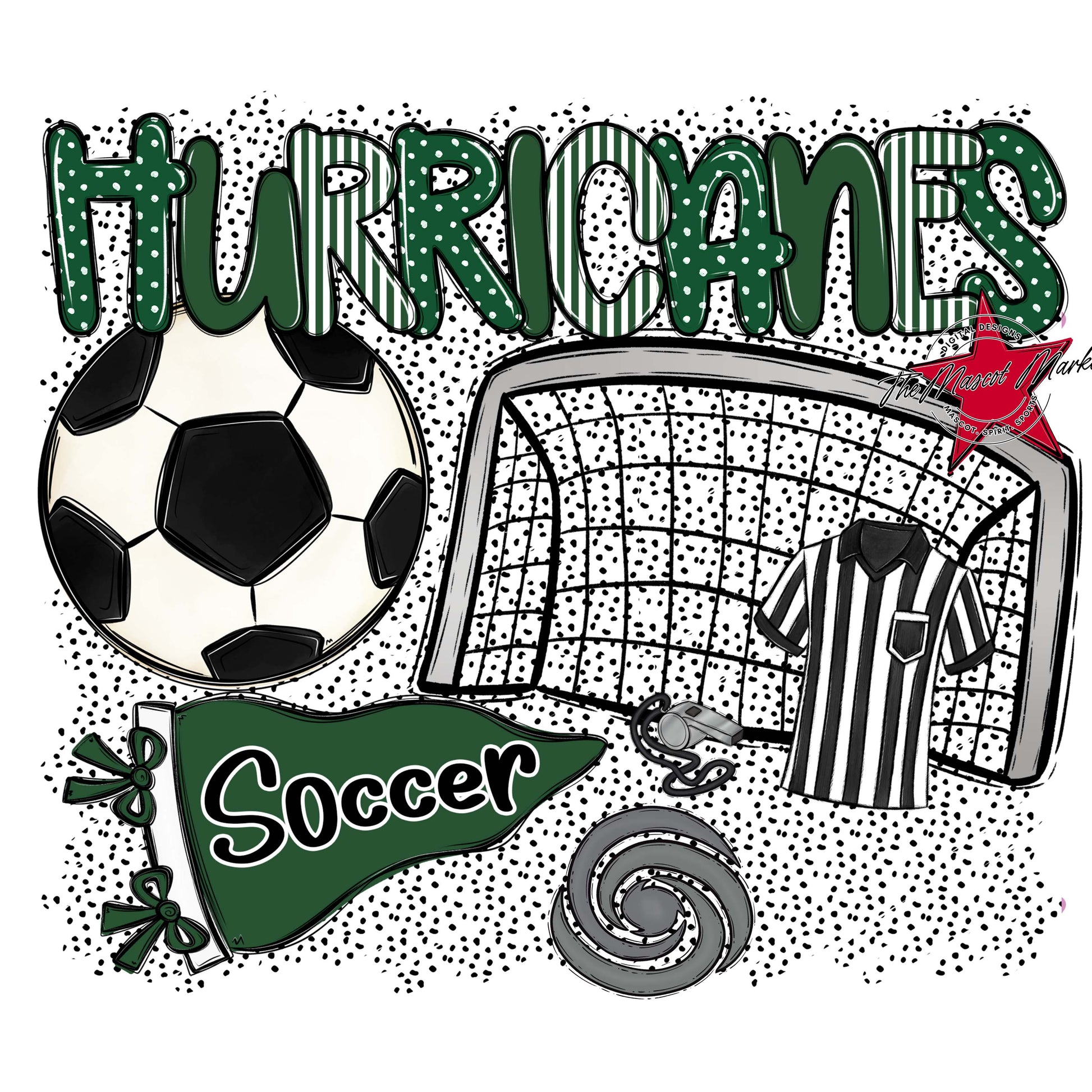 Hurricanes Soccer Spirit-Green