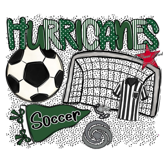 Hurricanes Soccer Spirit-Green