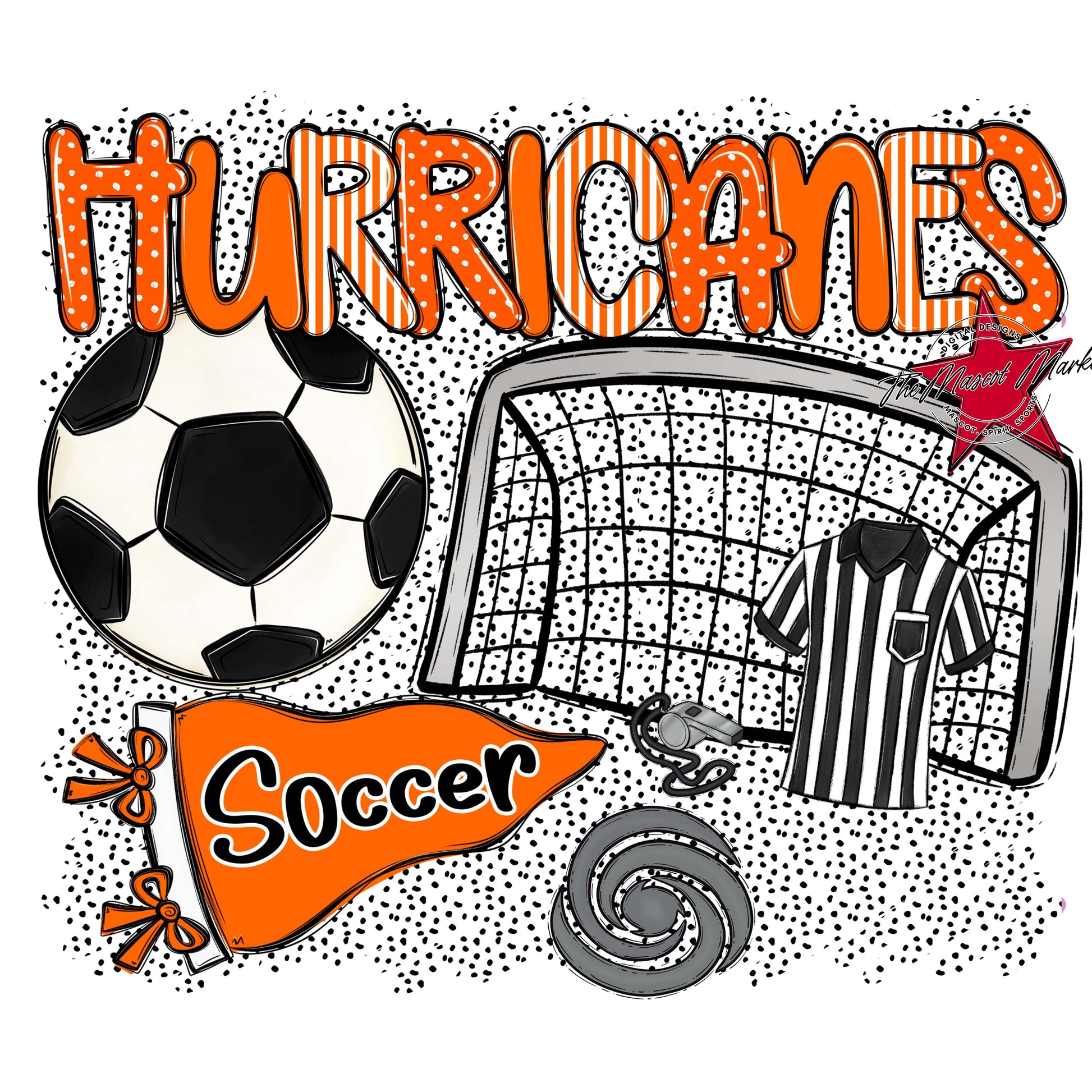 Hurricanes Soccer Spirit-Orange