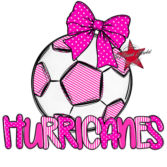 Hurricanes Soccer Spirit Design-Pink