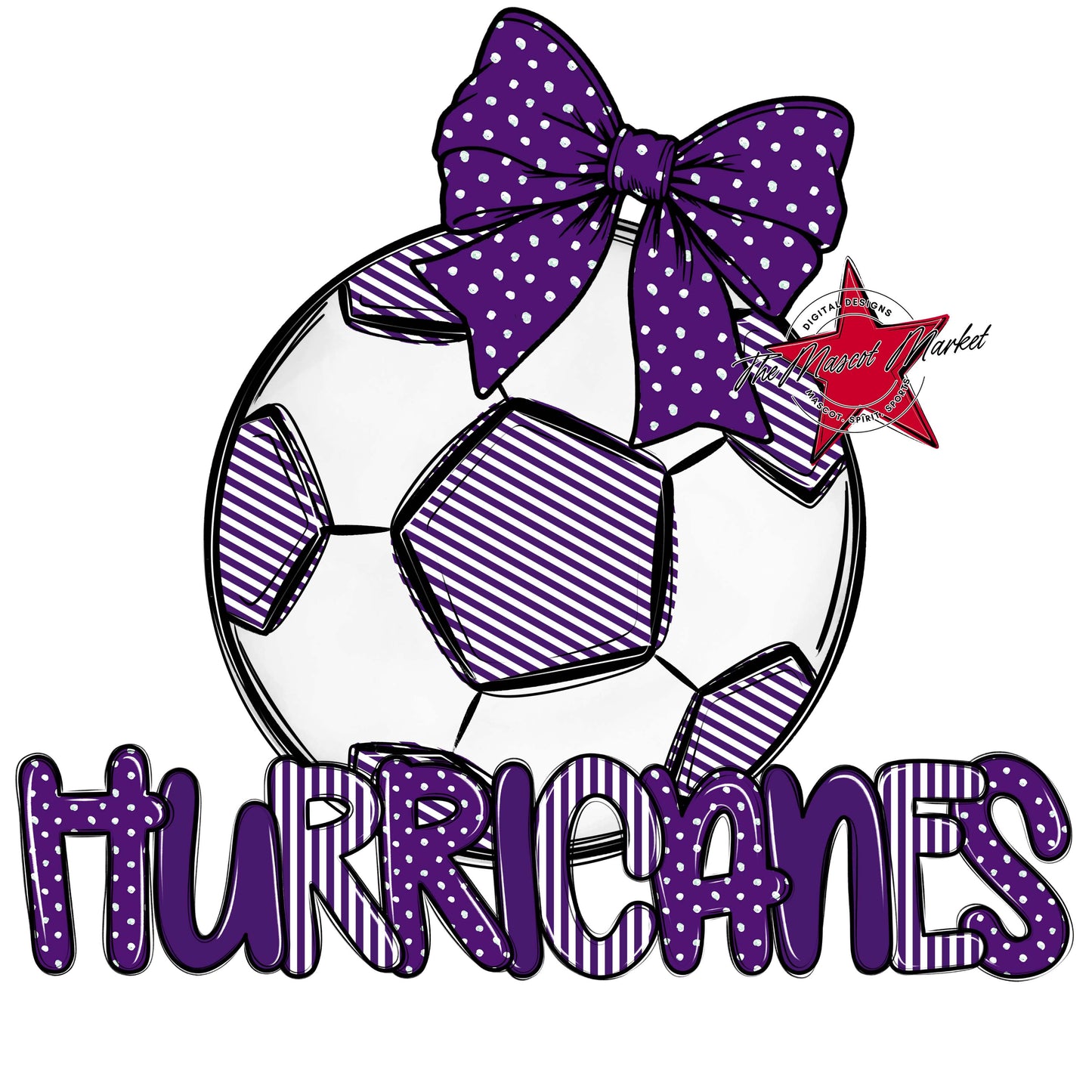Hurricanes Soccer Spirit Design-Purple