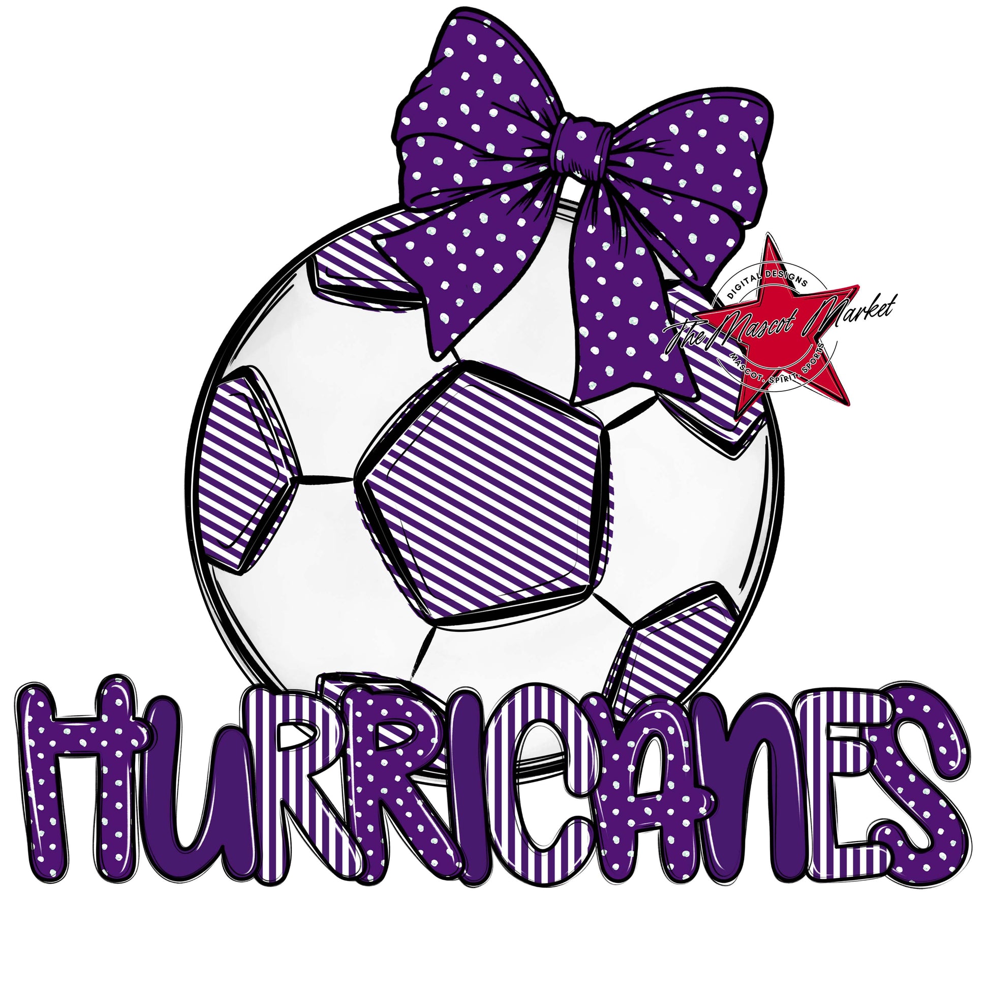 Hurricanes Soccer Spirit Design-Purple