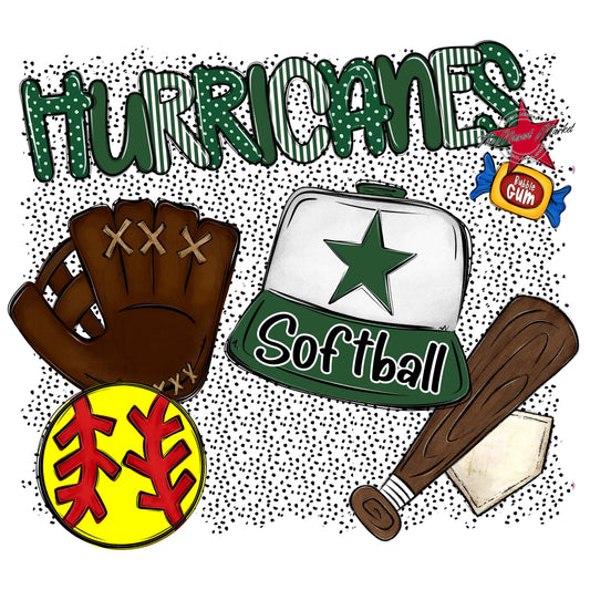 Hurricanes Softball Spirit-Green