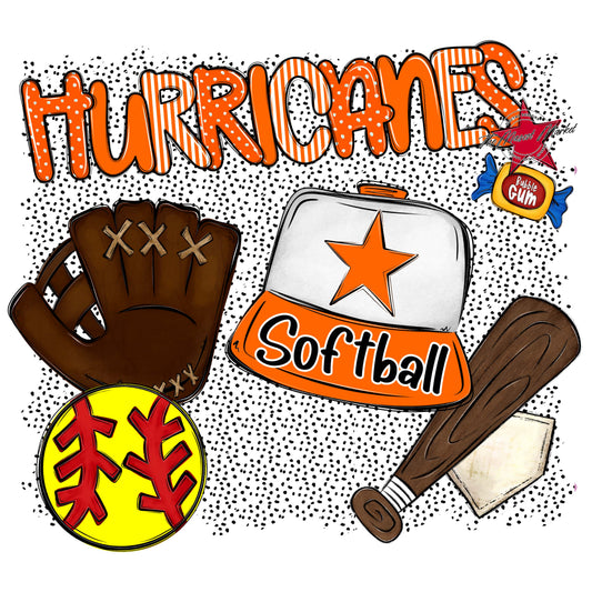 Hurricanes Softball Spirit-Orange