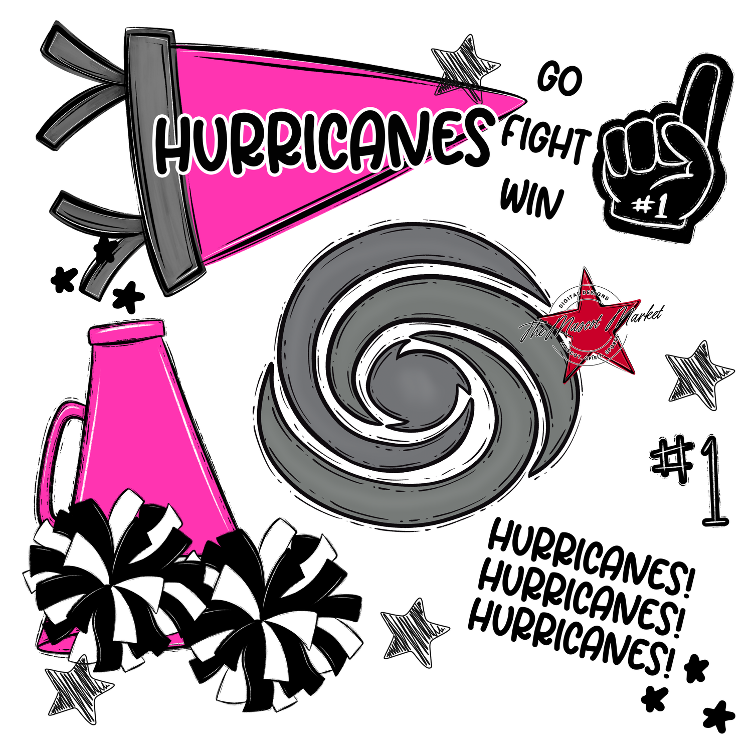 Hurricanes Spirit Design-Pink