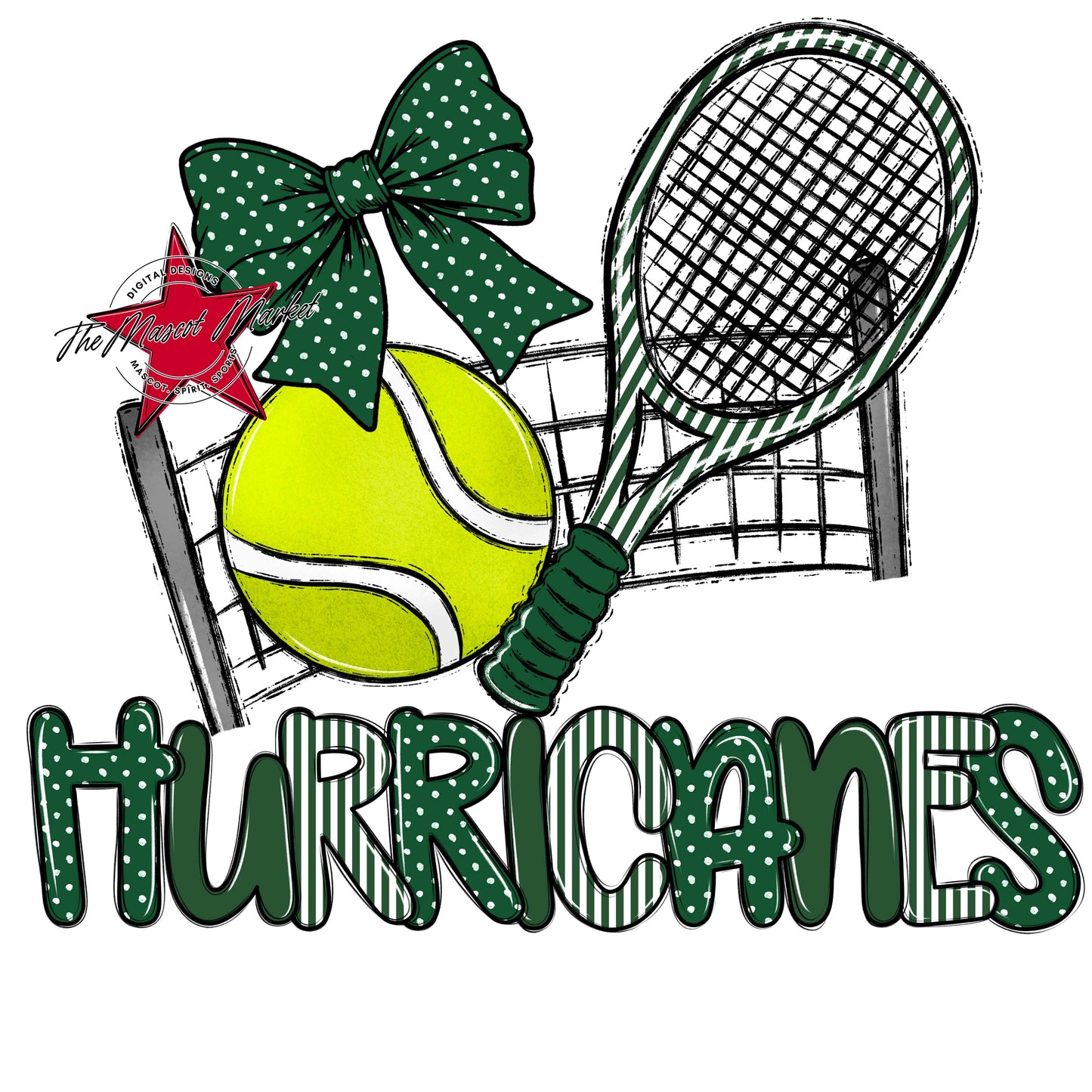 Hurricanes Tennis Spirit Design-Green