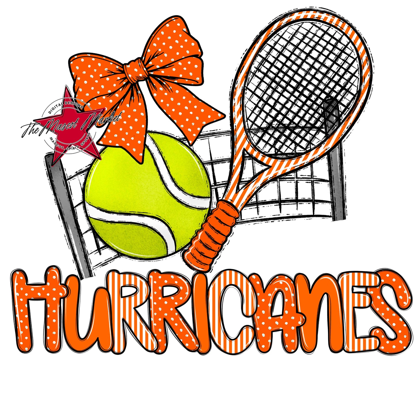 Hurricanes Tennis Spirit Design-Orange