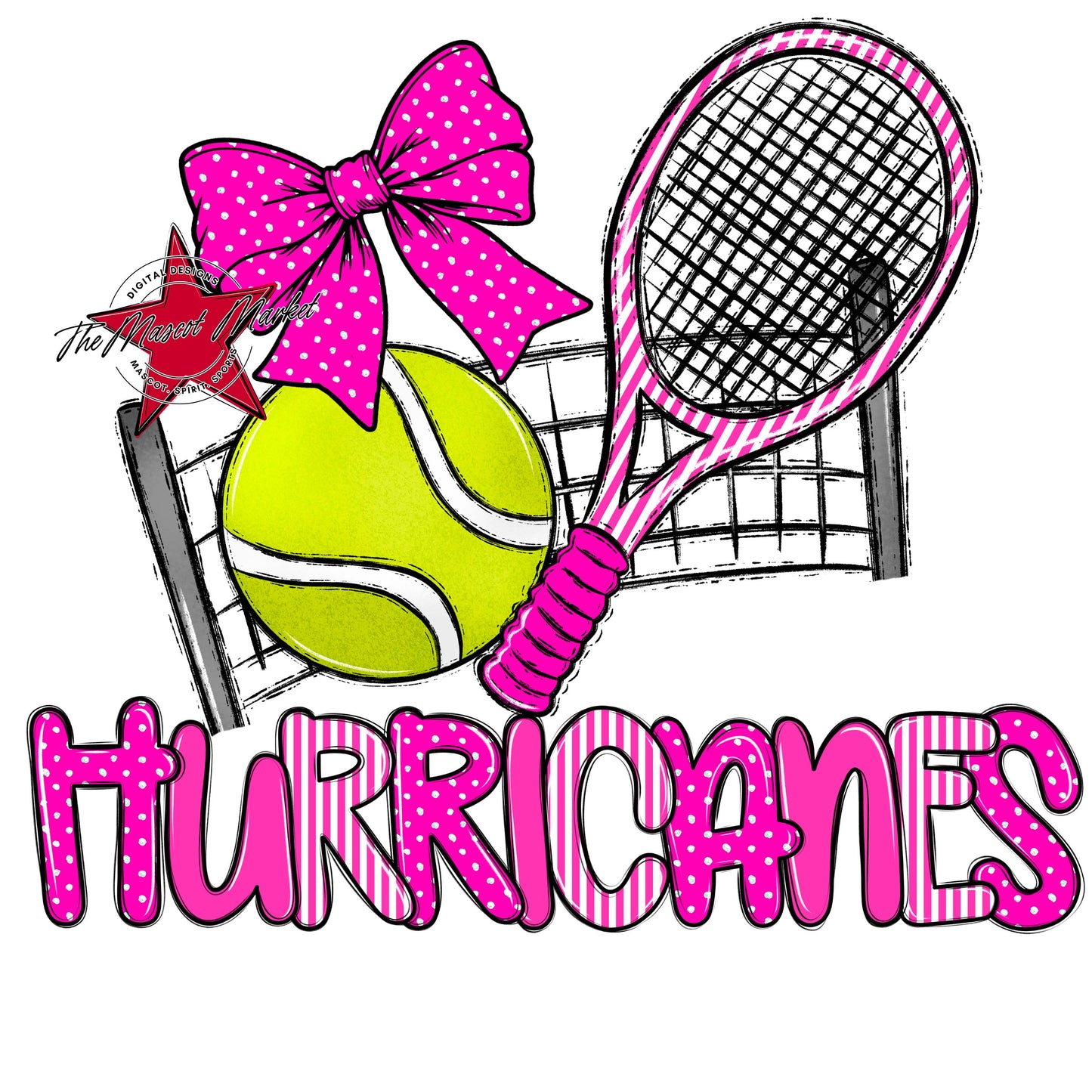 Hurricanes Tennis Spirit Design-Pink