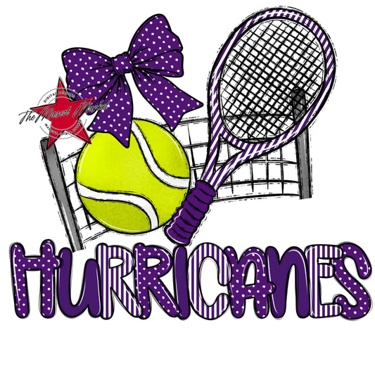 Hurricanes Tennis Spirit Design-Purple