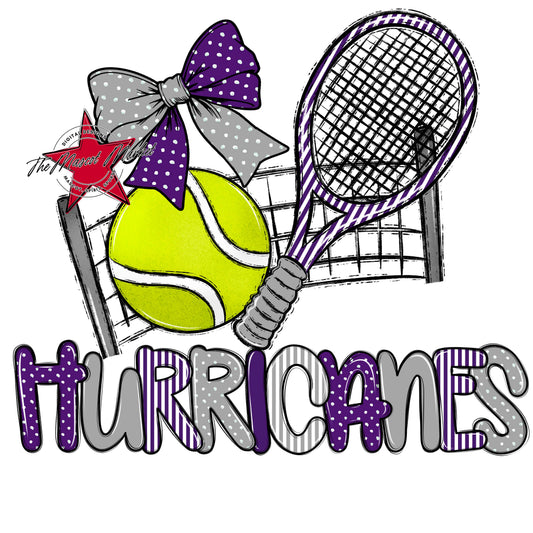 Hurricanes Tennis Spirit Design-Purple & Grey
