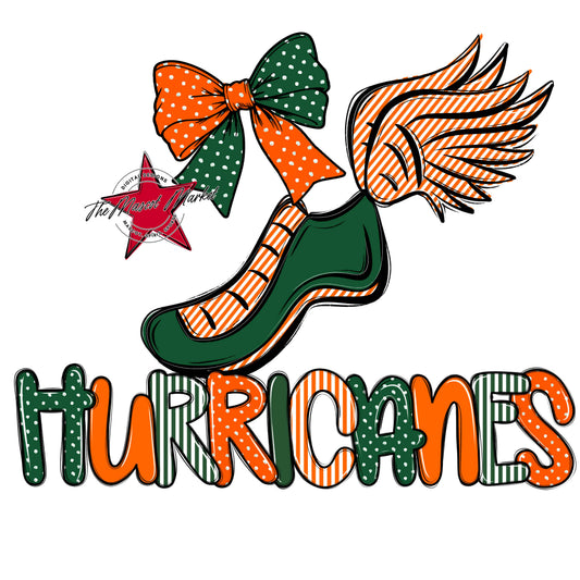 Hurricanes Track Spirit Design-Green & Orange