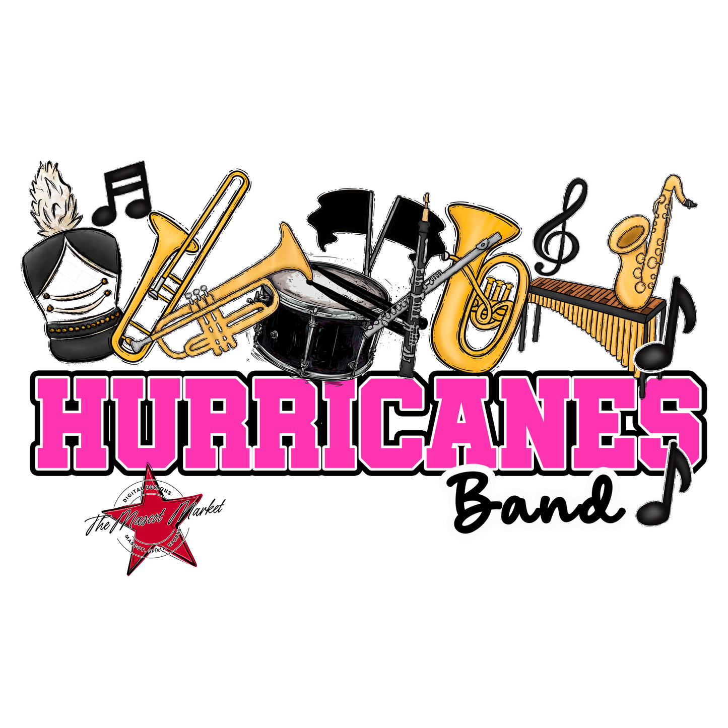Hurricanes Varsity Band-Pink