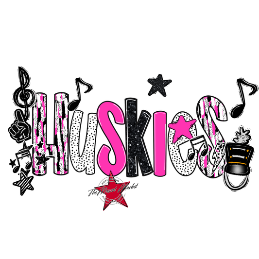 Huskies Band Scrape-Pink