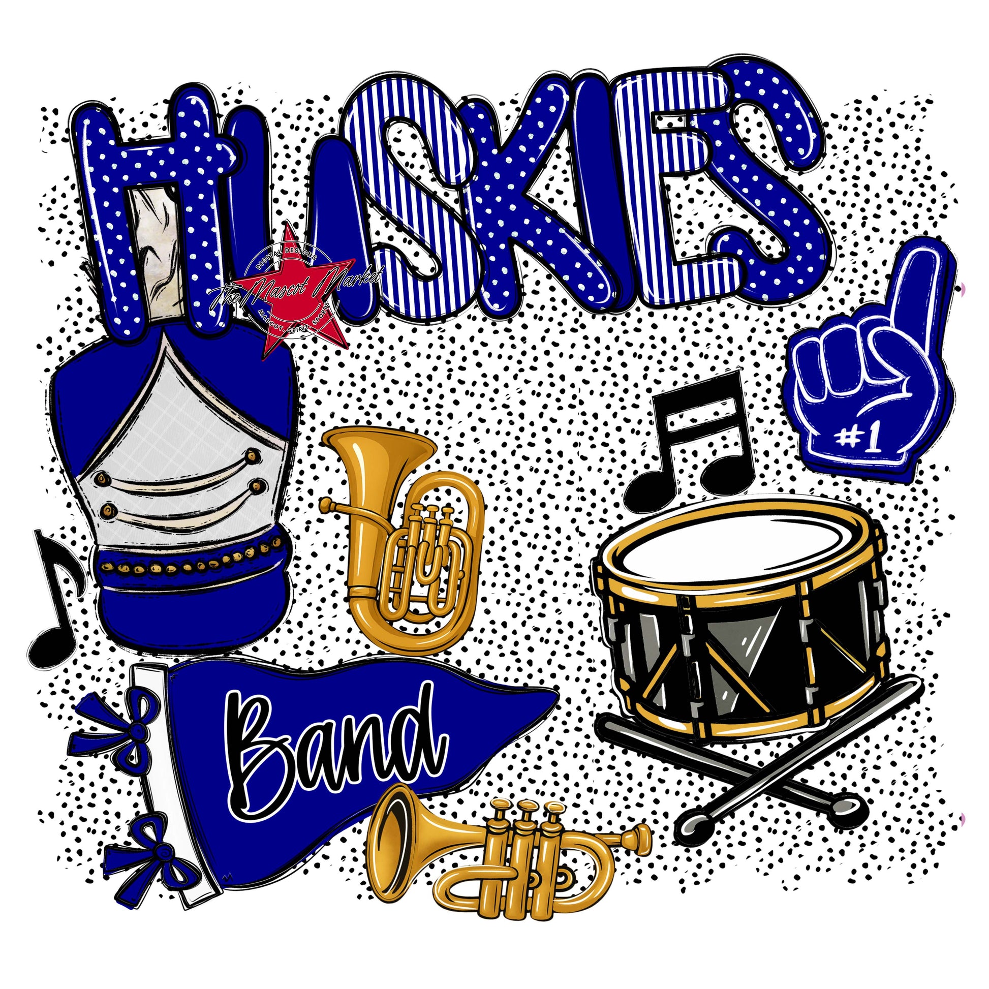 Huskies Band Spirit-Blue