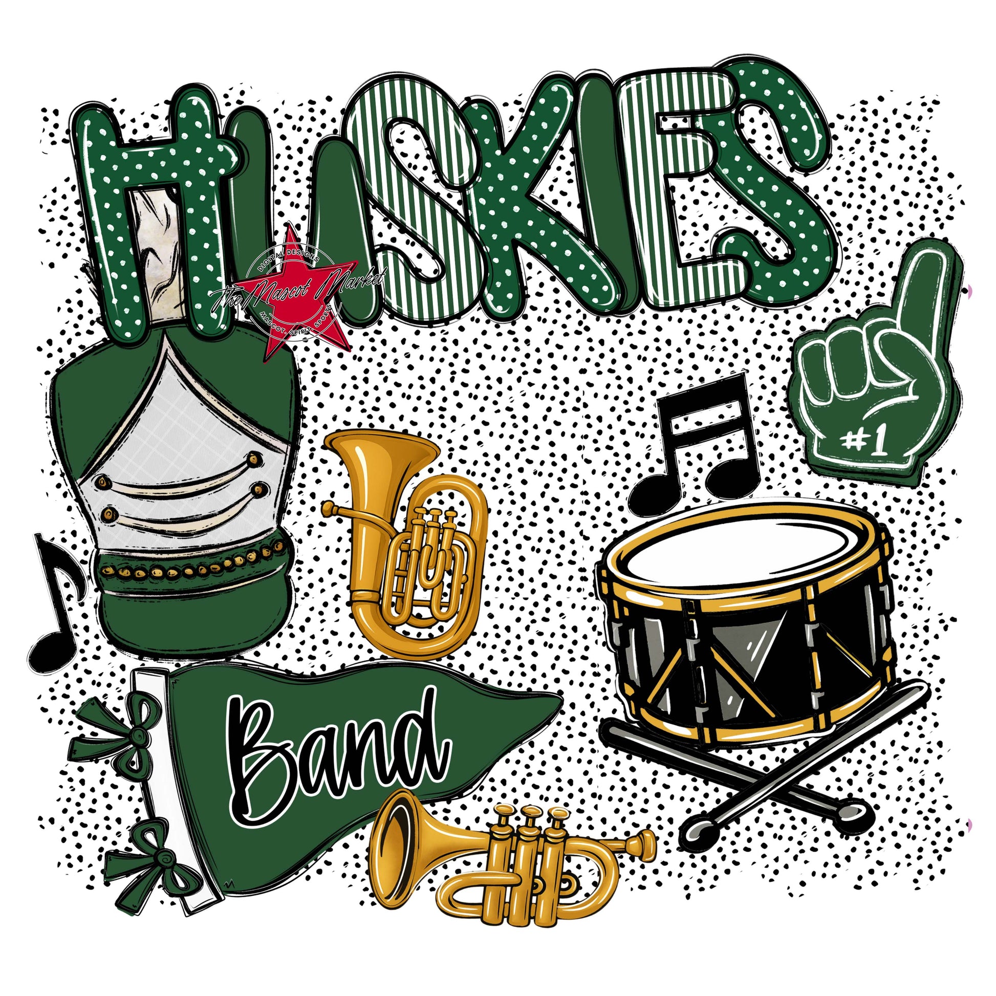 Huskies Band Spirit-Green
