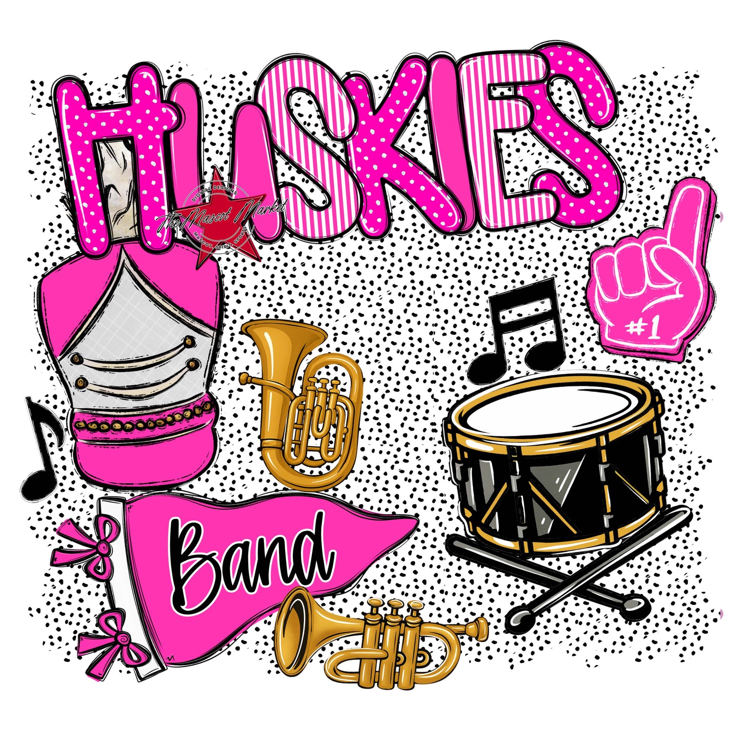 Huskies Band Spirit-Pink