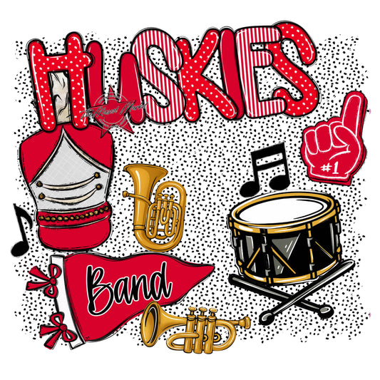 Huskies Band Spirit-Red