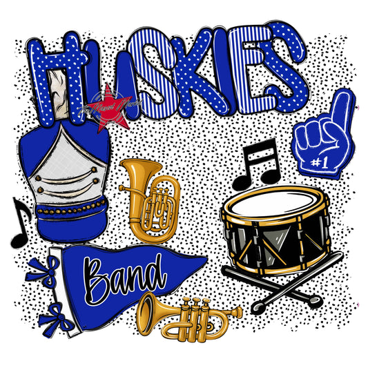 Huskies Band Spirit-Royal Blue