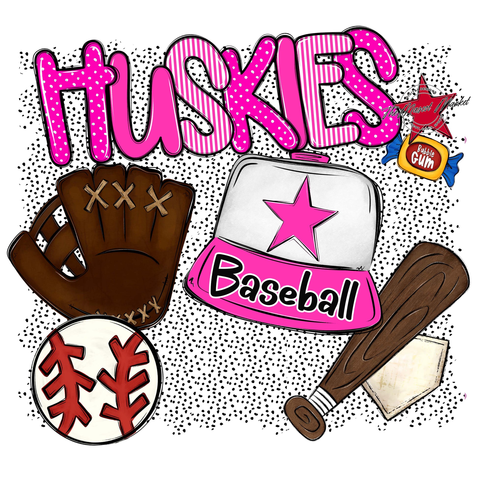 Huskies Baseball Spirit-Pink