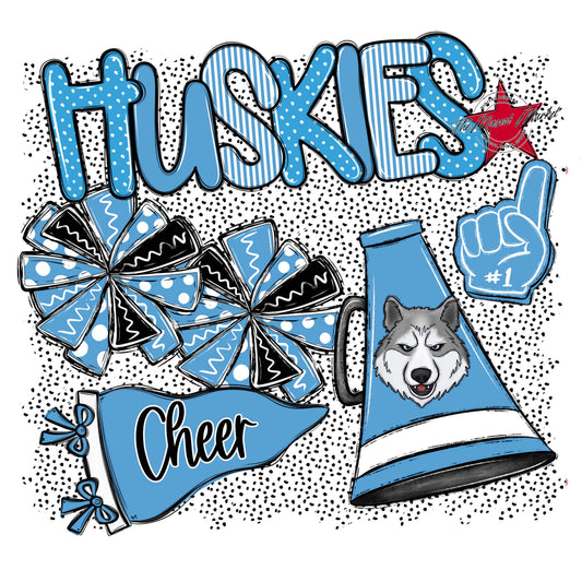 Huskies Cheer Spirit-Carolina Blue