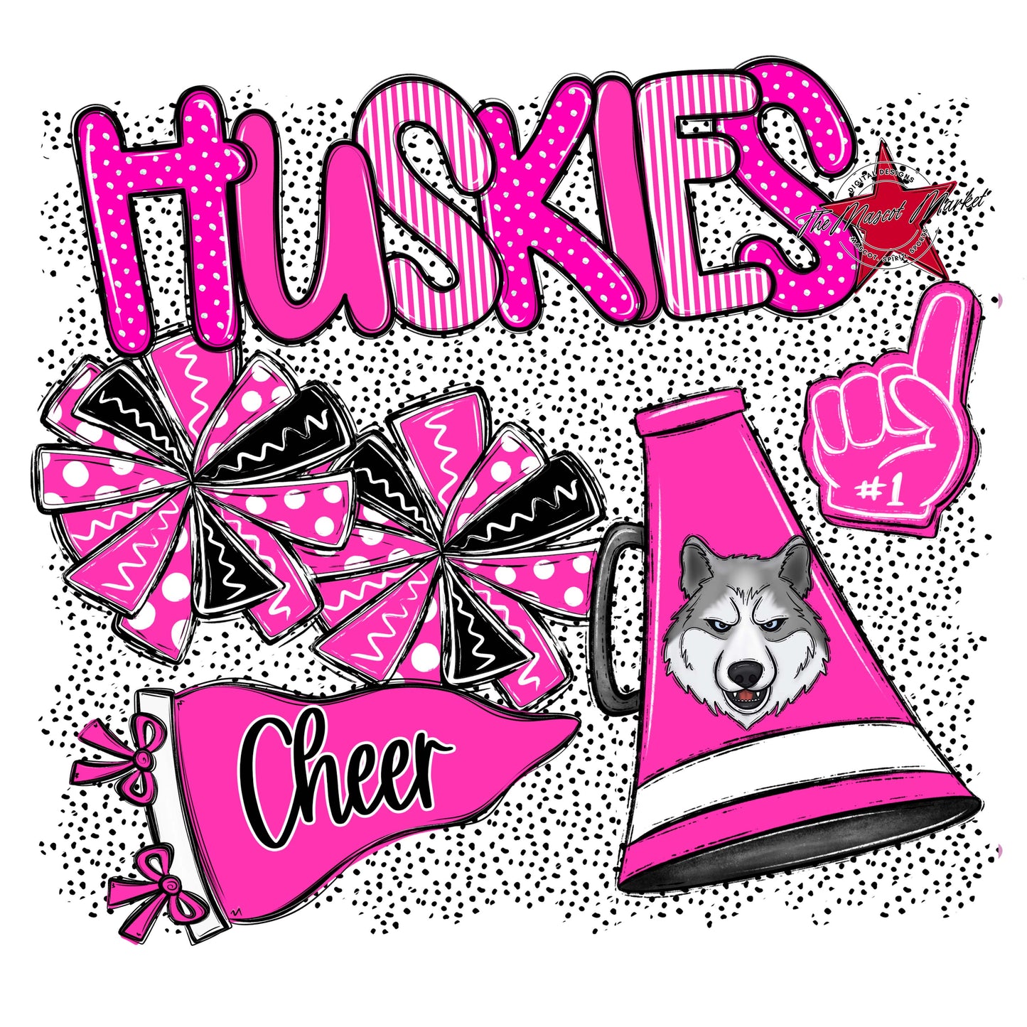 Huskies Cheer Spirit-Pink