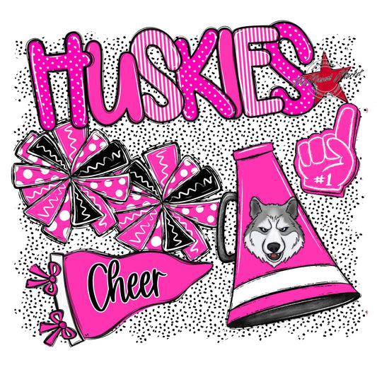 Huskies Cheer Spirit-Pink