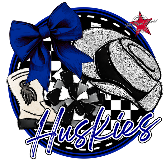 Huskies Circle Drillteam Design-Blue